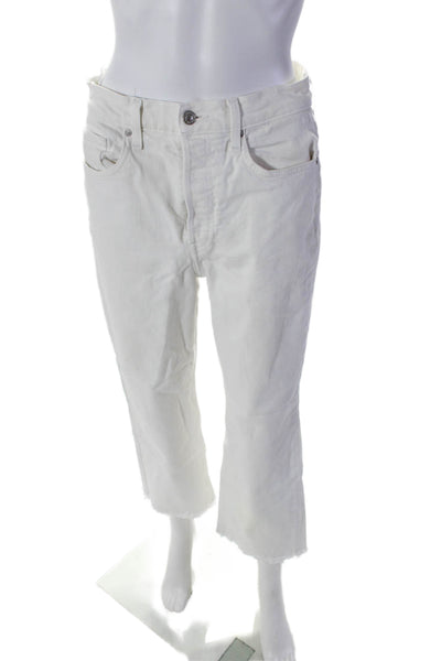 Frank & Eileen Womens Zip Front Tapered Leg Casual Pants White Size 29