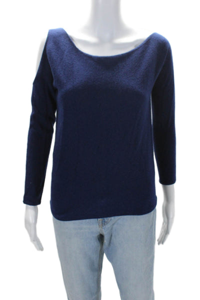 Minnie Rose Women's Long Sleeves Pullover Cashmere Sweater Blue Size XS