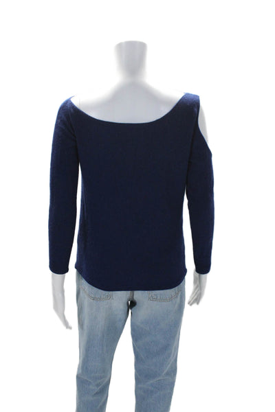 Minnie Rose Women's Long Sleeves Pullover Cashmere Sweater Blue Size XS