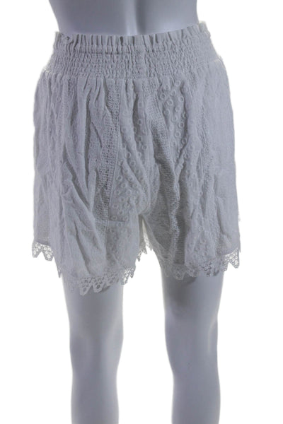 Tyler Boe Womens Elastic Waist Tight Knit Shorts Set White Size Small