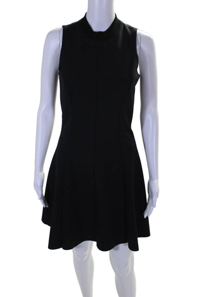 Theyskens Theory Womens Round Neck Zipped Darted Sleeveless Dress Black Size 4