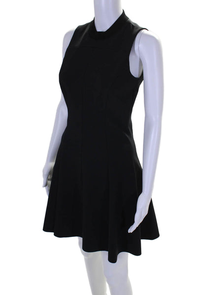 Theyskens Theory Womens Round Neck Zipped Darted Sleeveless Dress Black Size 4