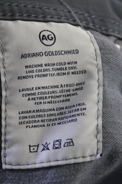 Adriano Goldschmied Mens Cotton Tailored Leg Casual Pants Smoky Gray Size 34X38
