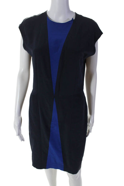 Lacoste Womens Sleeveless Colorblock Zip Straight Dress Black Size EUR 38