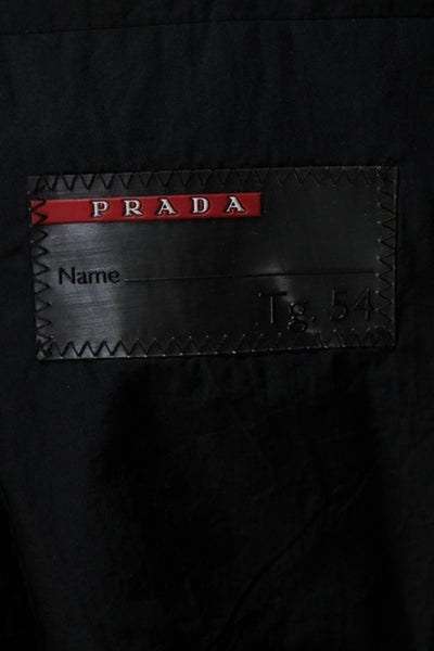 Prada Sport Womens Button Down Long Sleeves Light Jacket Black Size EUR 54