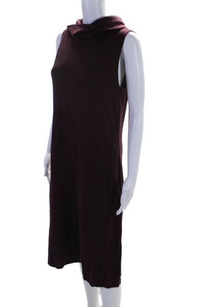 Lauren Ralph Lauren Womens Sleeveless Cowl Neck Dress Burgundy Size Large