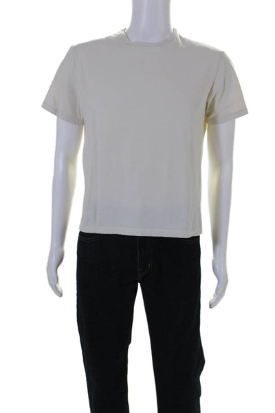 Versace Jeans Couture Men's Crewneck Short Sleeves Basic T-Shirt Beige Size M