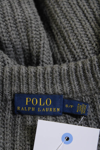 Polo Ralph Lauren Womens Cotton Long Sleeve Crewneck Sweater Gray Size S