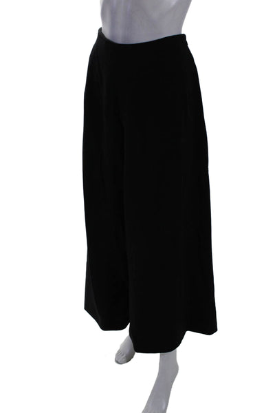 Staud Womens Flowy Wide Leg Stich Pleated Side Zipped Closure Black Size 14