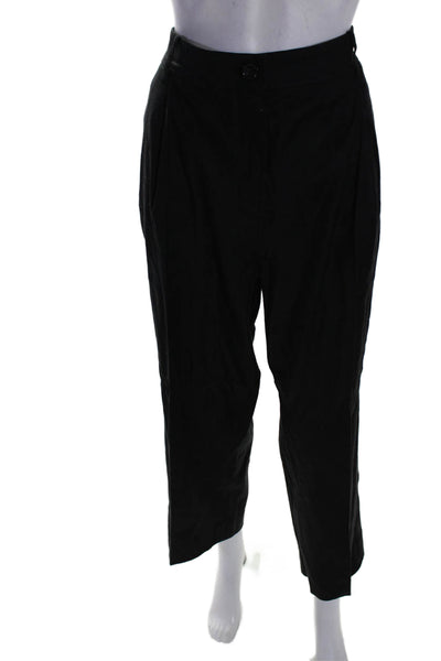 R Label The Reset Womens Linen Pleated Button Zip Closure Pants Black Size XL