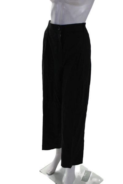 R Label The Reset Womens Linen Pleated Button Zip Closure Pants Black Size XL