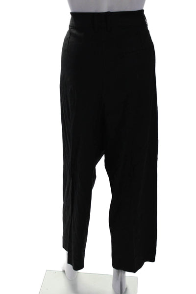 R Label The Reset Womens Linen Pleated Button Zip Closure Pants Black Size XL