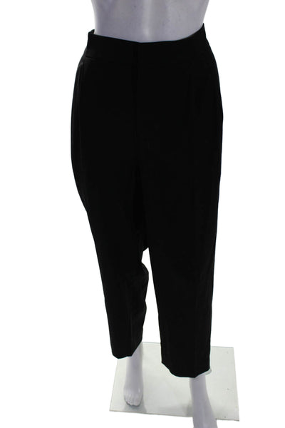 R Label The Reset Womens Pleated Hook and Eye Zipped Closure Pants Black Size XL