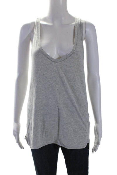 Lululemon Womens Sleeveless Pullover V Neck Tank Top Light Gray Size 6