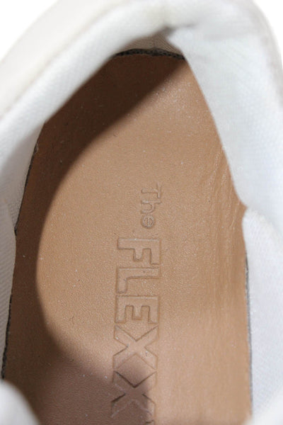 THE FLEXX Womens Suede Low Top Slide On Sneakers Light Camel Beige Size 7.5