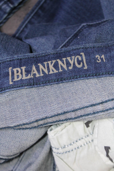 BLANKNYC Womens Zipper Fly High Rise Dark Wash Skinny Jeans Blue Denim Size 31