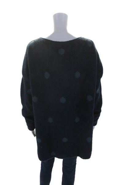 Lilith Womens Polka Dotted Long Sleeved Textures Ribbed Hem Sweater Size XL