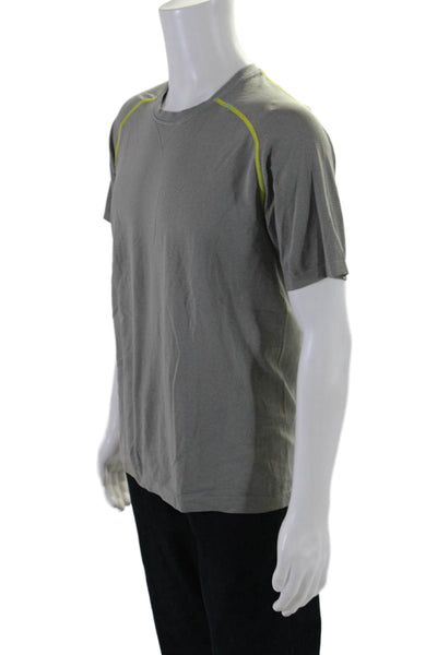 Lululemon Mens Round Neck Short Sleeve Pullover Athletic T-Shirt Green Size M