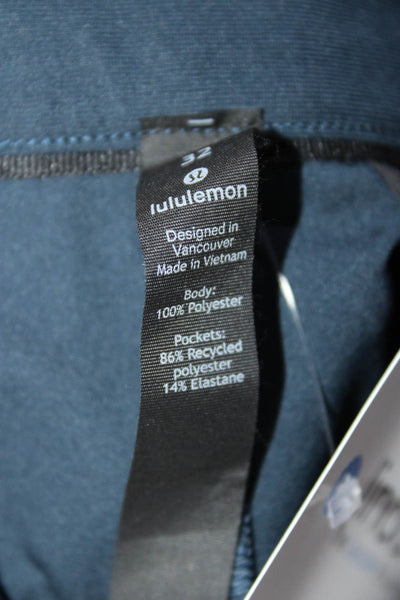 Lululemon Mens Buttoned Slip-On Flat Front Skinny Dress Pants Blue Size EUR 32