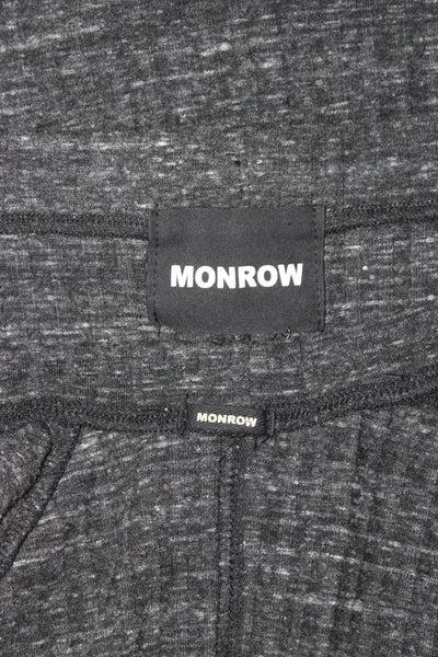 Monrow Womens Long Sleeves Crew Neck Sweater Skirt Gray Size Large/Medium