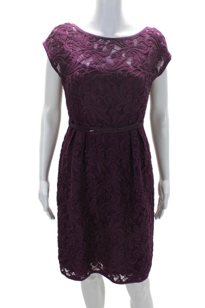 Nanette Lepore Womens Square Neck Sleeveless Knit Dress Purple Size 8