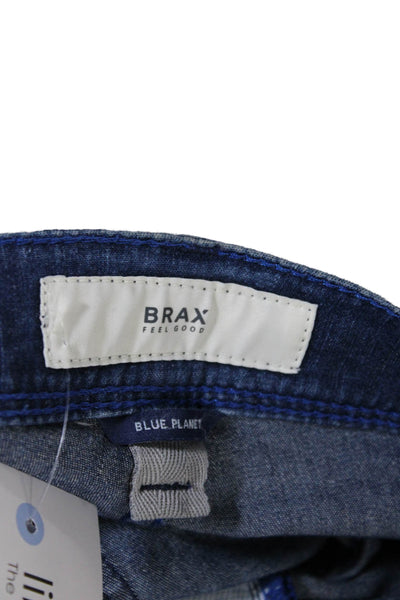 Brax Feel Good Mens Blue Medium Wash Cadiz Straight Leg Jeans Size 31