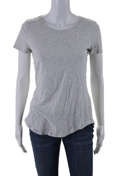 Lululemon Womens Round Neck Short Sleeve Pullover T-Shirt Top Gray Size 4