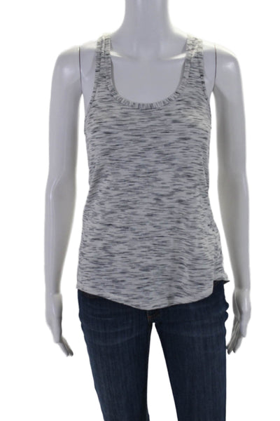 Lululemon Womens Abstract Round Neck Racerback Activewear Tank Top Gray Size 2