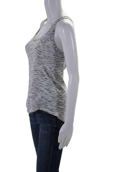 Lululemon Womens Abstract Round Neck Racerback Activewear Tank Top Gray Size 2