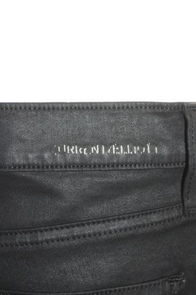 Current/Elliott Womens Cotton Four Pocket Mid-Rise Skinny Jeans Black Size 29