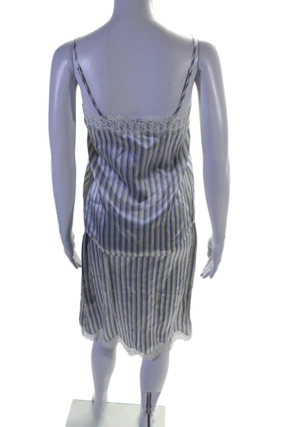 The Kooples Womens Silk Lace Stripped Sheer Tank Top Skirt Set White Size 0