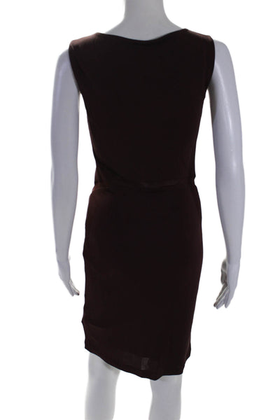 T Alexander Wang Womens Sleeveless Midi Body Con Dress Brown Size Small