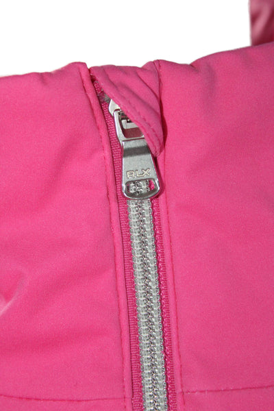 RLX Ralph Lauren Women's Collared Sleeveless Full Zip Pockets Vest Pink Size S