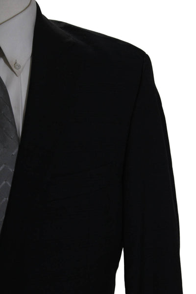 Boss Hugo Boss Men's Collared Long Sleeves Lined Two Button Jacket Black Size 40