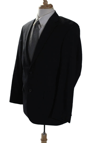 Boss Hugo Boss Men's Collared Long Sleeves Lined Two Button Jacket Black Size 40