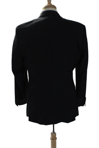 Boss Hugo Boss Men's Collared Long Sleeves Lined Two Button Jacket Black Size 40