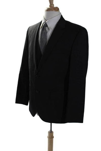 Boss Hugo Boss Men's Long Sleeves Line Two Piece Jacket Set Black Size 40