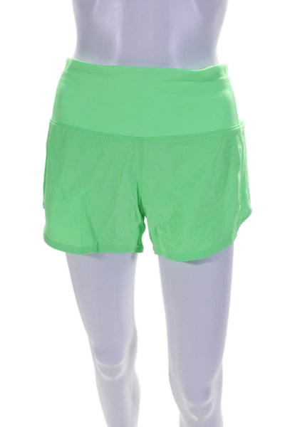 Lululemon Womens Elastic Waistband Short Shorts Neon Green Size 4