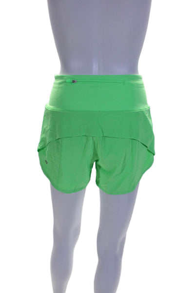 Lululemon Womens Elastic Waistband Short Shorts Neon Green Size 4