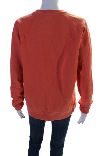 Holiday Womens Long Sleeve Crewneck Graphic Sweater Orange Size Large