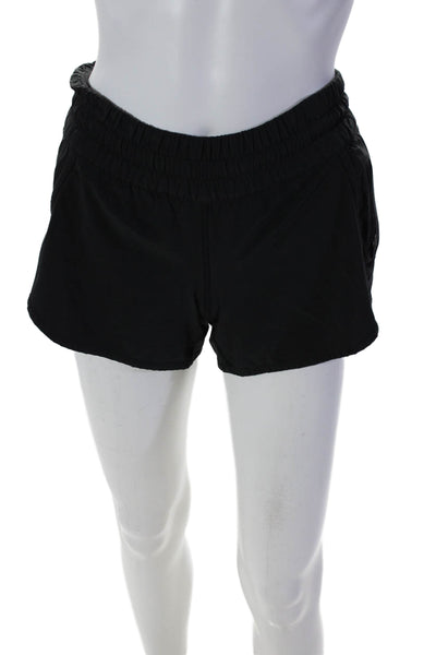 Lululemon Womens Stretch Waist Low-Rise Activewear Shorts Black Size S