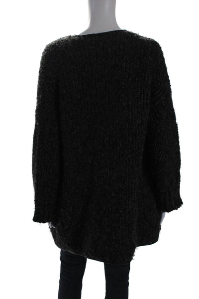 Joie Womens Wool Open Front Thick Knit Cardigan Sweater Brown Size XS