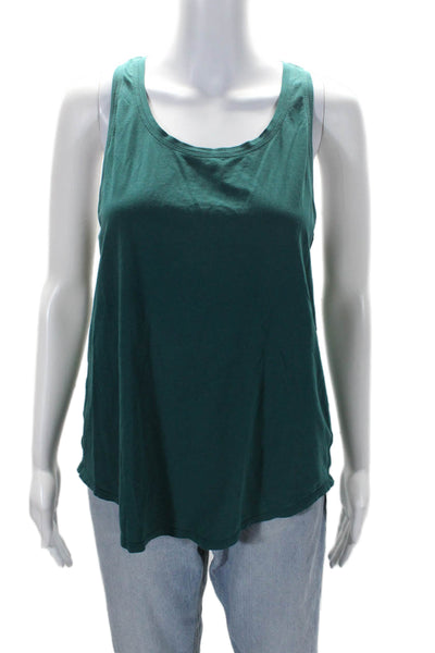 Lululemon Womens Sleeveless Inverted Pleat Back Pullover Tank Top Green Size 8