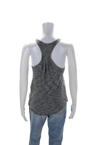 Lululemon Womens Striped Sleeveless Pullover Tank Top Black White Size 8