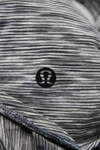 Lululemon Womens Striped Sleeveless Pullover Tank Top Black White Size 8