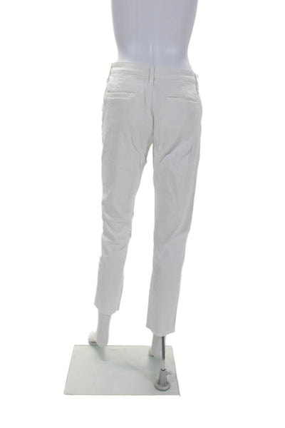 AG Adriano Goldschmied Womens The Caden Zip Up Tailored Trouser Jeans White Size