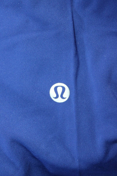 Lululemon Womens Pull On High Rise Cropped Athletic Leggings Blue Size 8