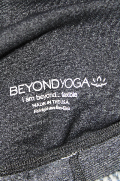 Beyond Yoga Womens Stretch Mid-Rise Activewear Leggings Dark Gray Size S