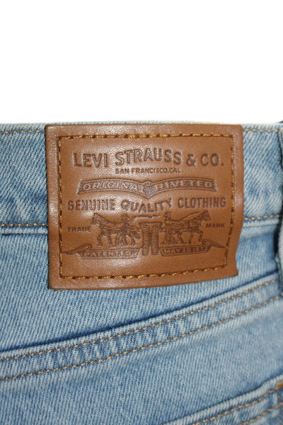 Levis Womens High Waist Light Wash Five Pockets Straight Leg Denim Pants Size 26