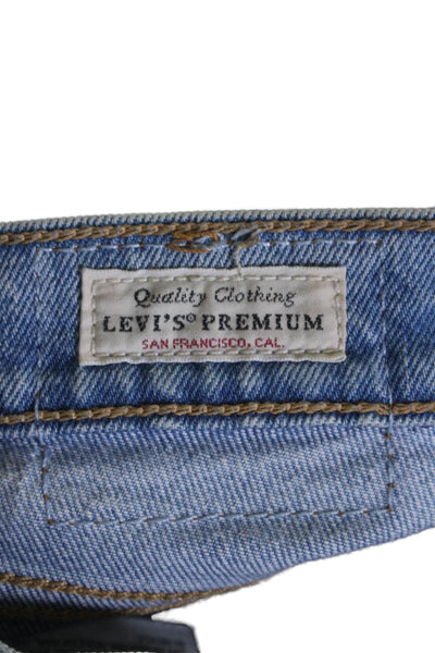 Levis Womens High Waist Light Wash Five Pockets Straight Leg Denim Pants Size 26